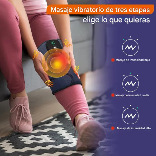 Masajeador 3 en 1 con Calor y Vibración.Alivio para Rodillas, Hombros y Codos.Mejora la Circulación y Reduce el Dolor Articular