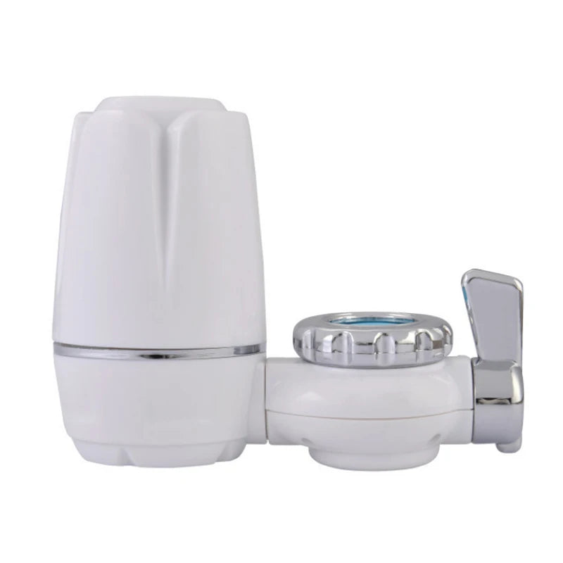 Faucet Water Purifier with Washable Ceramic Filter Cartridge Tap Water Filter for Household Kitchen Faucet Percolator