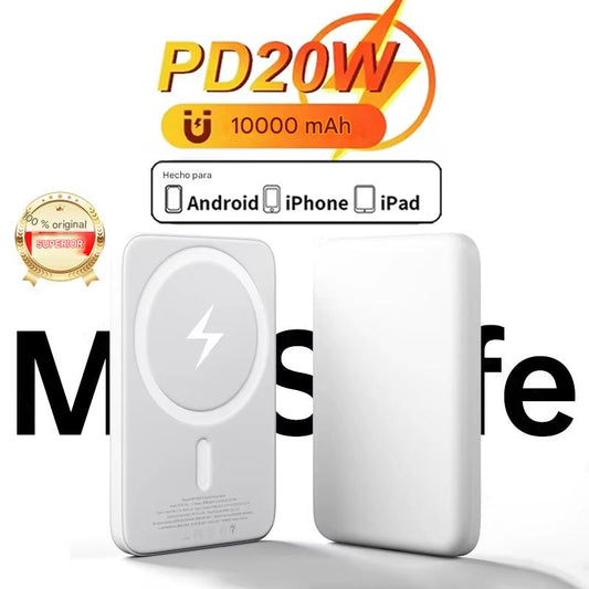 Power Bank Magnético Inalámbrico.Carga Rápida 5000mAh/10000mAh.Compatible con iPhone 12-13-14-15–16 Pro Max y Android
