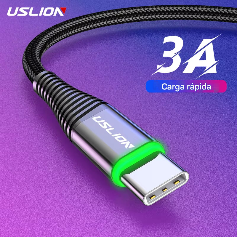 USB Type C Cable Fast Charge LED