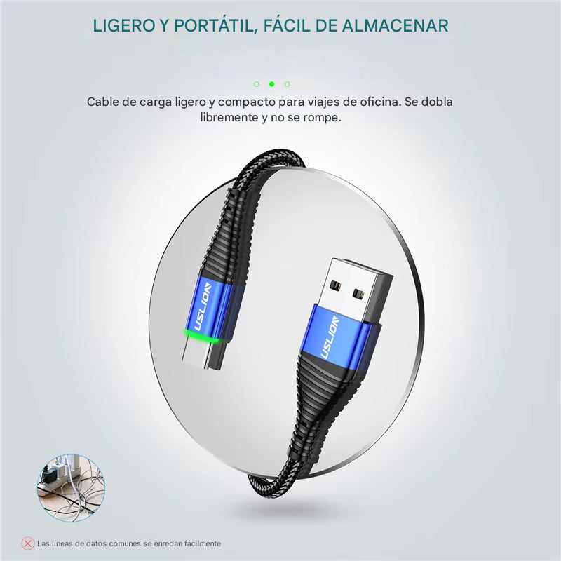 USB Type C Cable Fast Charge LED