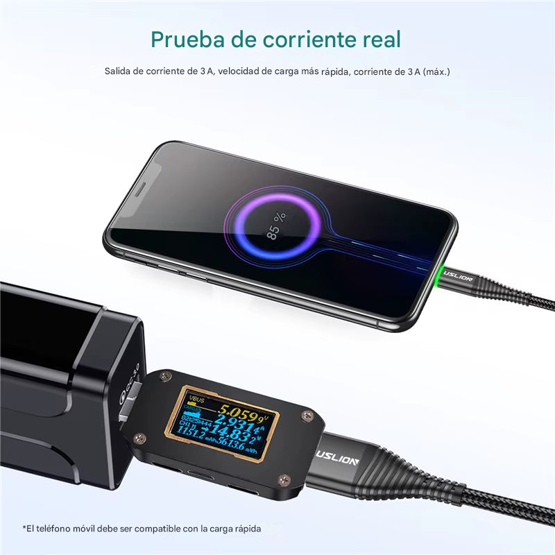USB Type C Cable Fast Charge LED