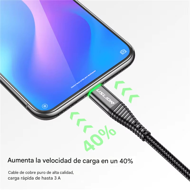 USB Type C Cable Fast Charge LED