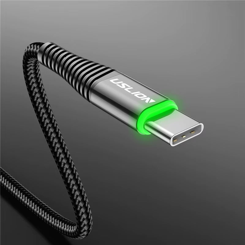USB Type C Cable Fast Charge LED