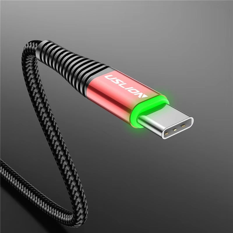 USB Type C Cable Fast Charge LED