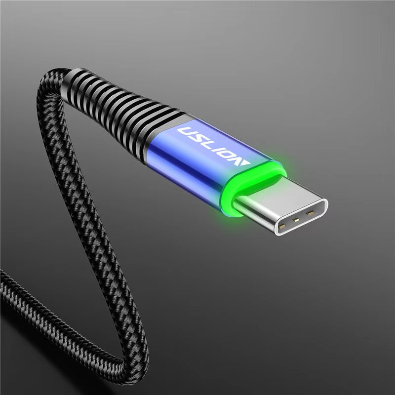 USB Type C Cable Fast Charge LED