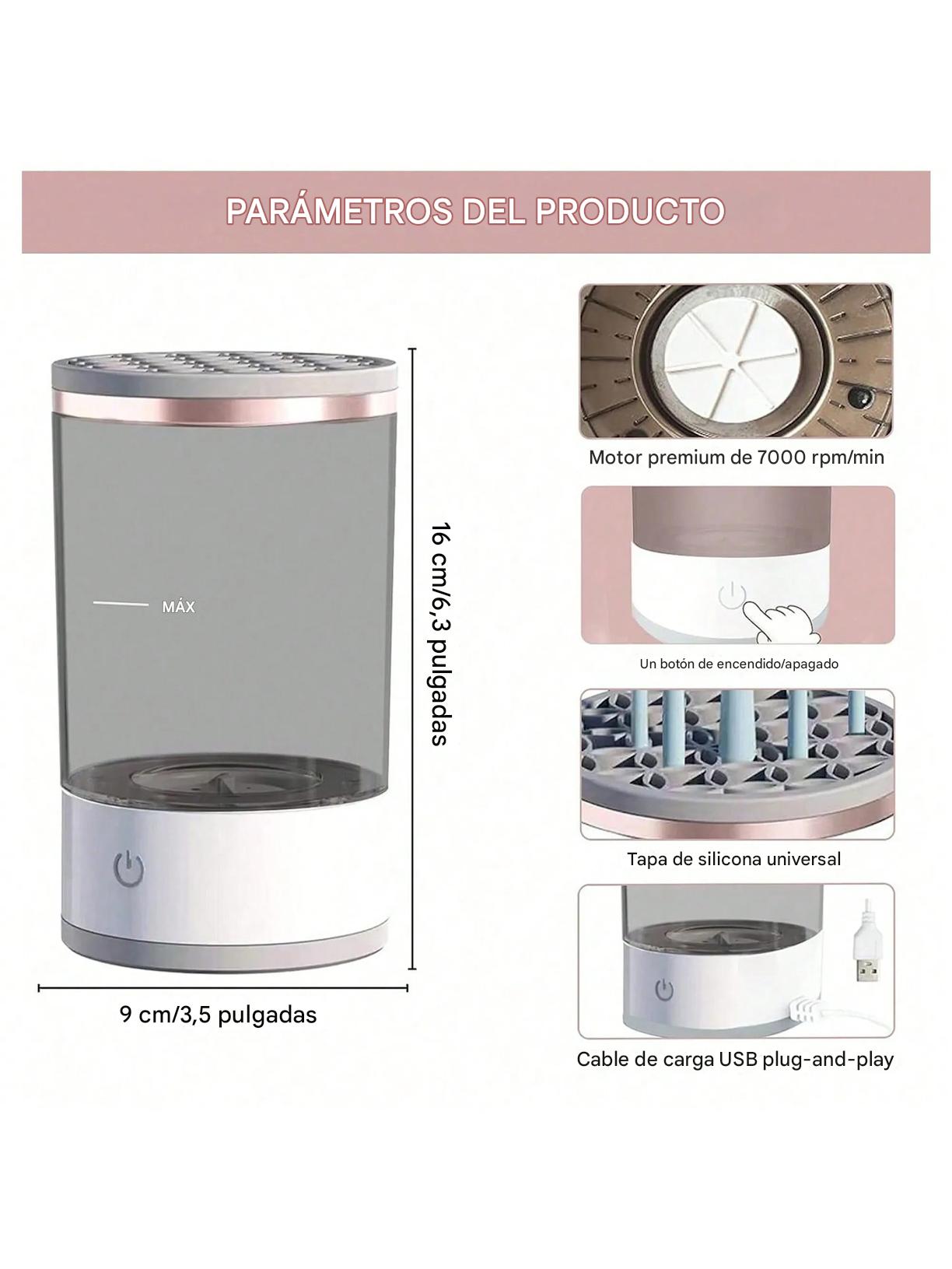 Limpiador Automático de Pinceles de Maquillaje