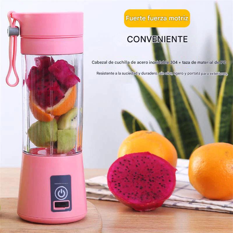 Licuadora Portátil Recargable USB - 6 Aspas Profesionales - Batidos & Jugos en Segundos