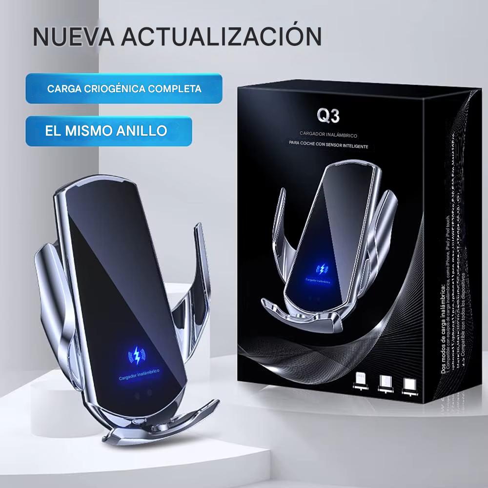 CARGADOR INALÁMBRICO PARA COCHE CON SENSOR INTELIGENTE