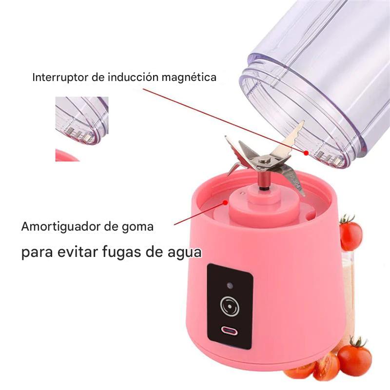 Licuadora Portátil Recargable USB - 6 Aspas Profesionales - Batidos & Jugos en Segundos