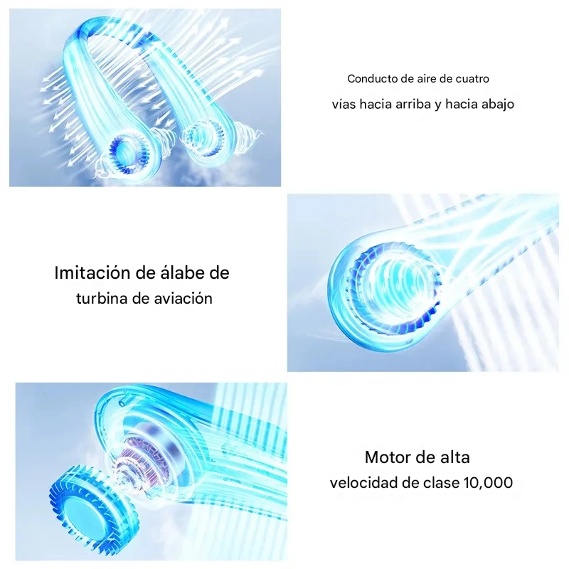 Mini ventilador de cuello sin aspas