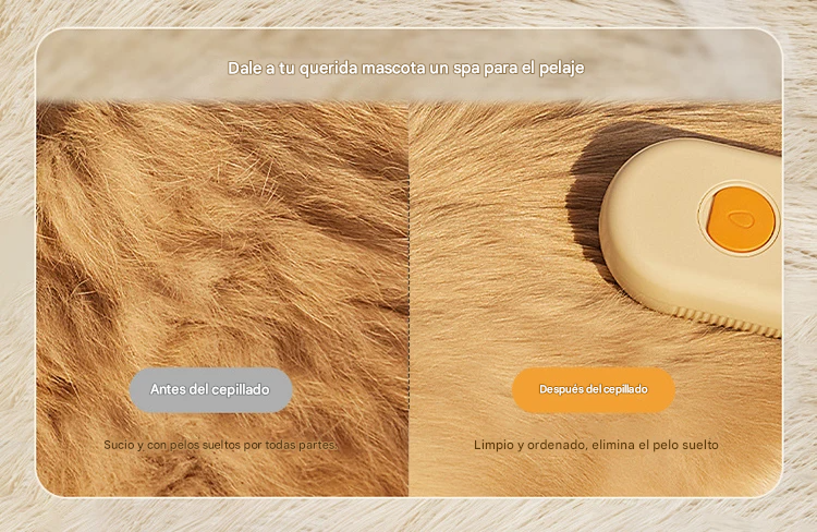 Cepillo recargable a vapor para mascotas
