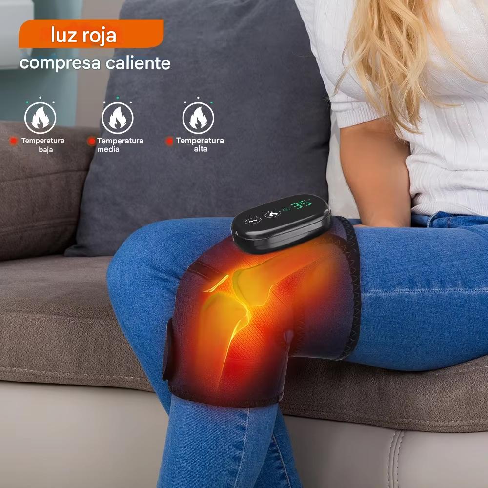 Masajeador 3 en 1 con Calor y Vibración.Alivio para Rodillas, Hombros y Codos.Mejora la Circulación y Reduce el Dolor Articular