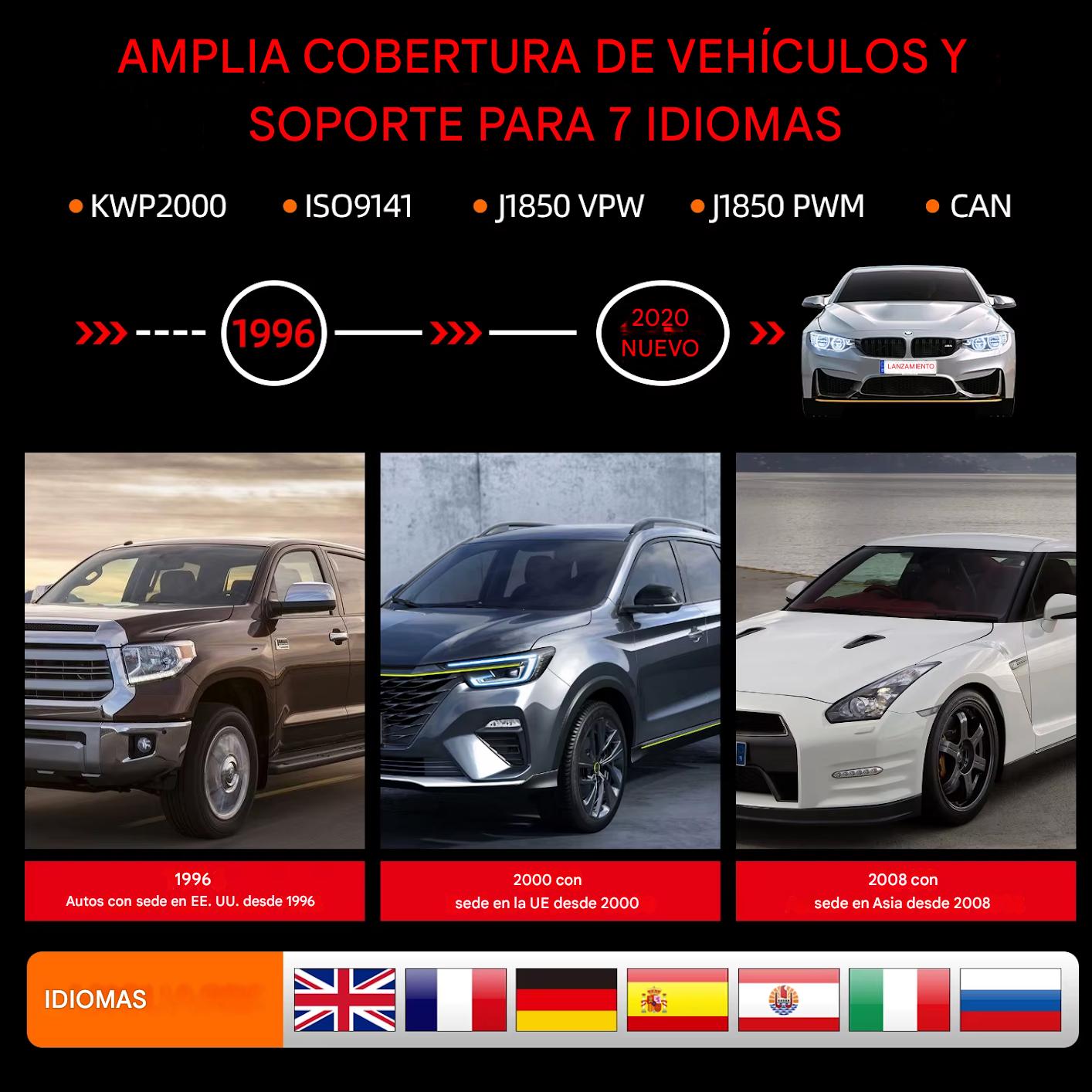 LAUNCH X431 CR3001 – Escáner Automotriz Profesional OBD2. Apaga la Luz del Motor y Diagnostica tu coche