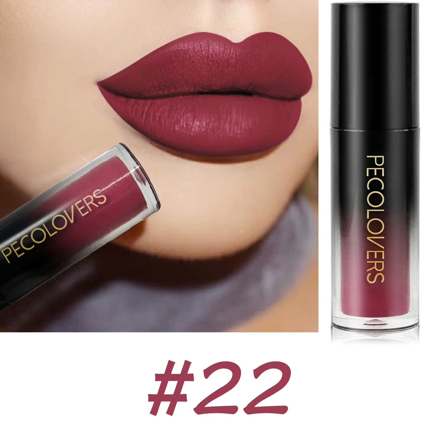 Velvet Matte Lipstick Sexy Red Lip Gloss Waterproof Long Lasting Easy Coloring Non-Fading Non-Stick Cup Liquid Lip Stick