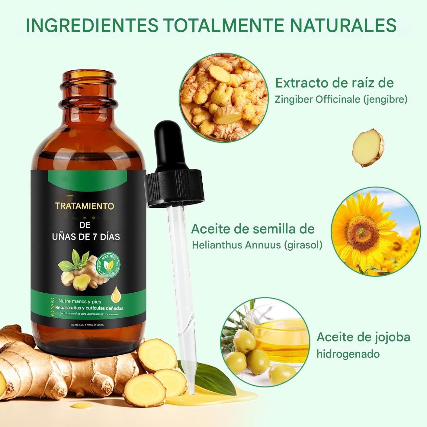 Tratamiento Antihongos para Uñas 60ml – Con Extracto de Jengibre | Repara, Fortalece y Regenera Uñas de Manos y Pies