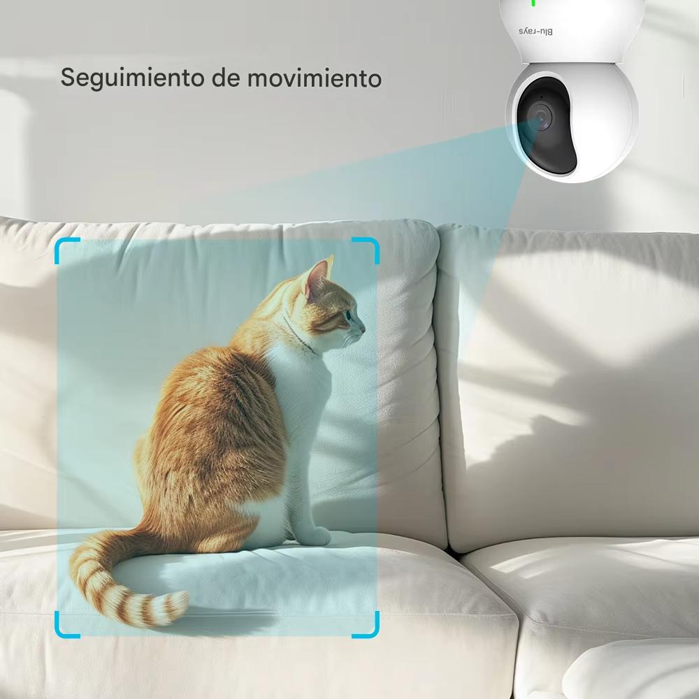 Cámara Baby Monitor 2K HD. Seguridad Inteligente para tu Hogar con Visión Nocturna y Detección de Movimiento