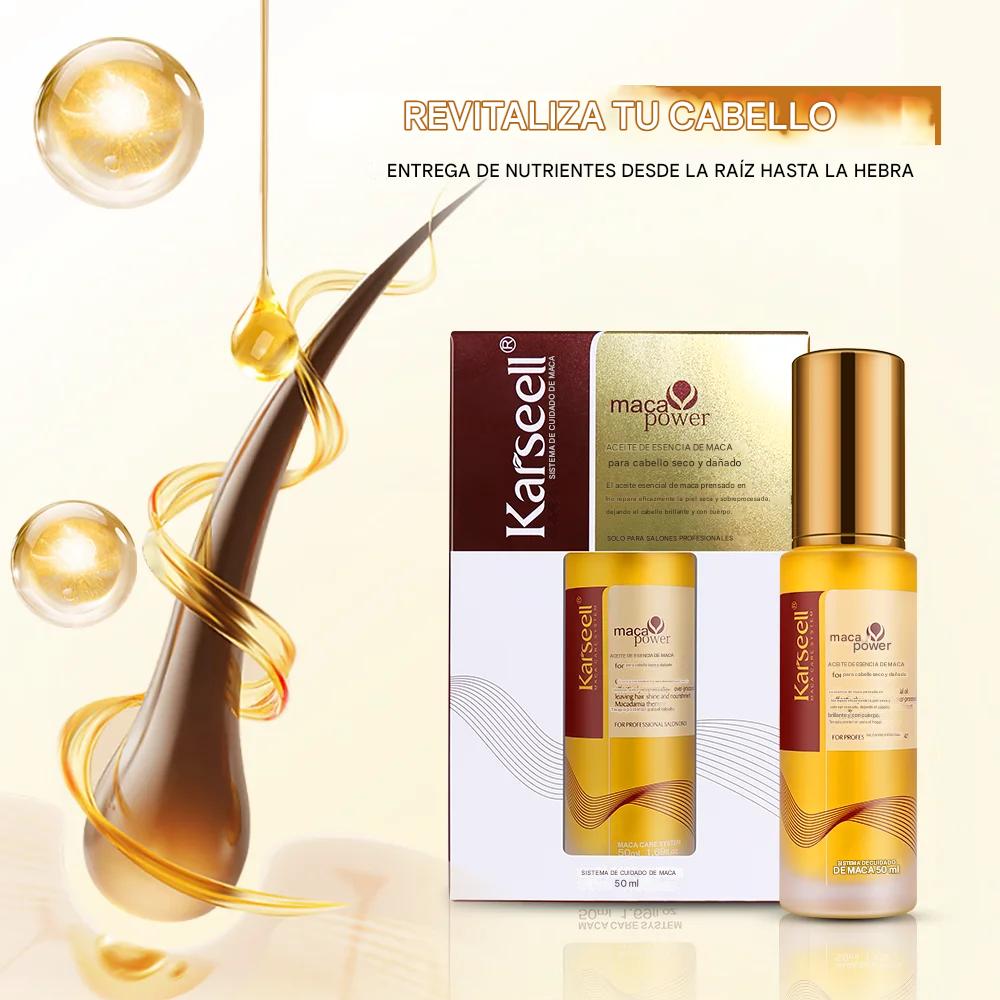 Aceite de Argán Marroquí Karseell 50ml – Sérum Capilar Reparador, Hidratación Natural para Cabello Seco, Piel y Uñas