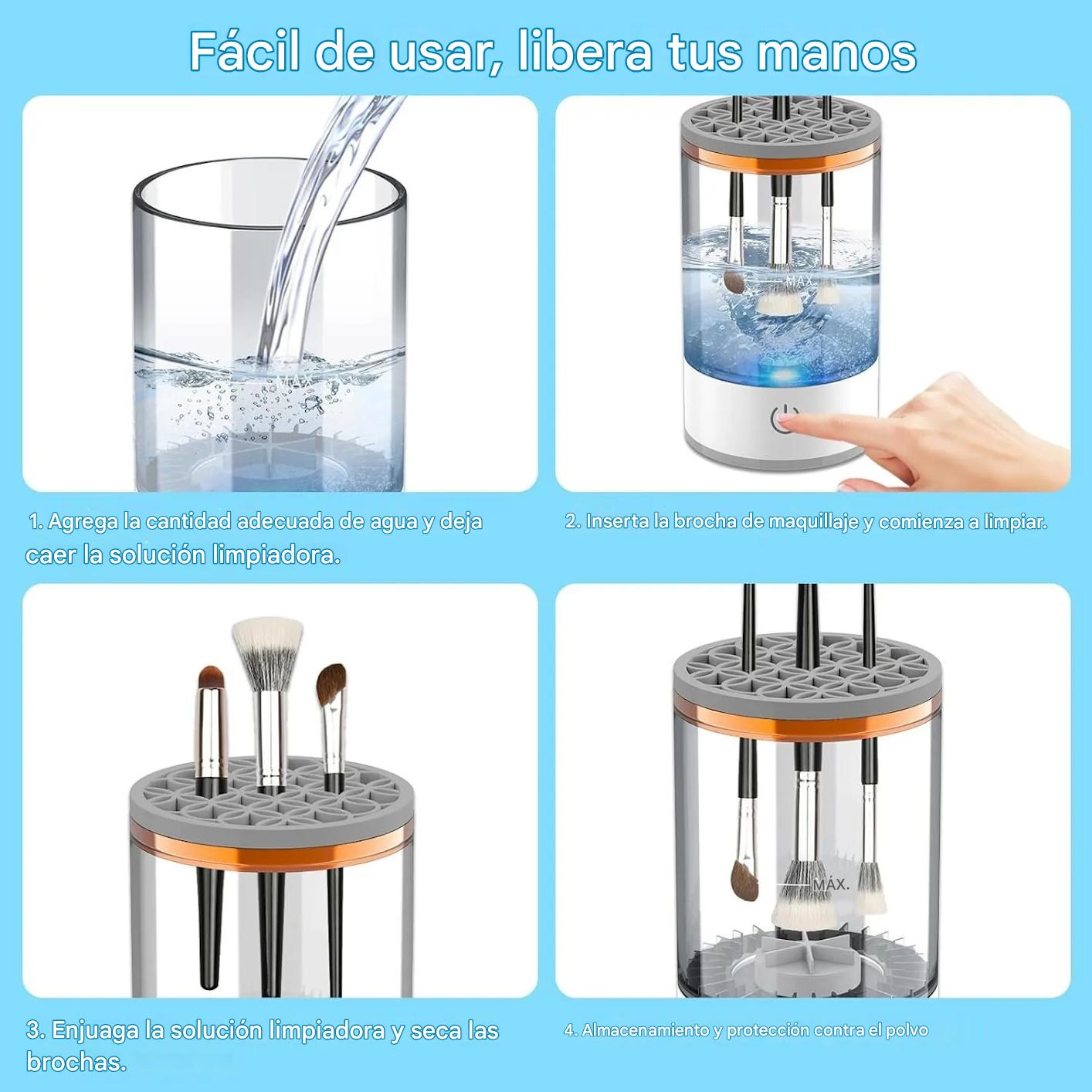 Limpiador Automático de Pinceles de Maquillaje