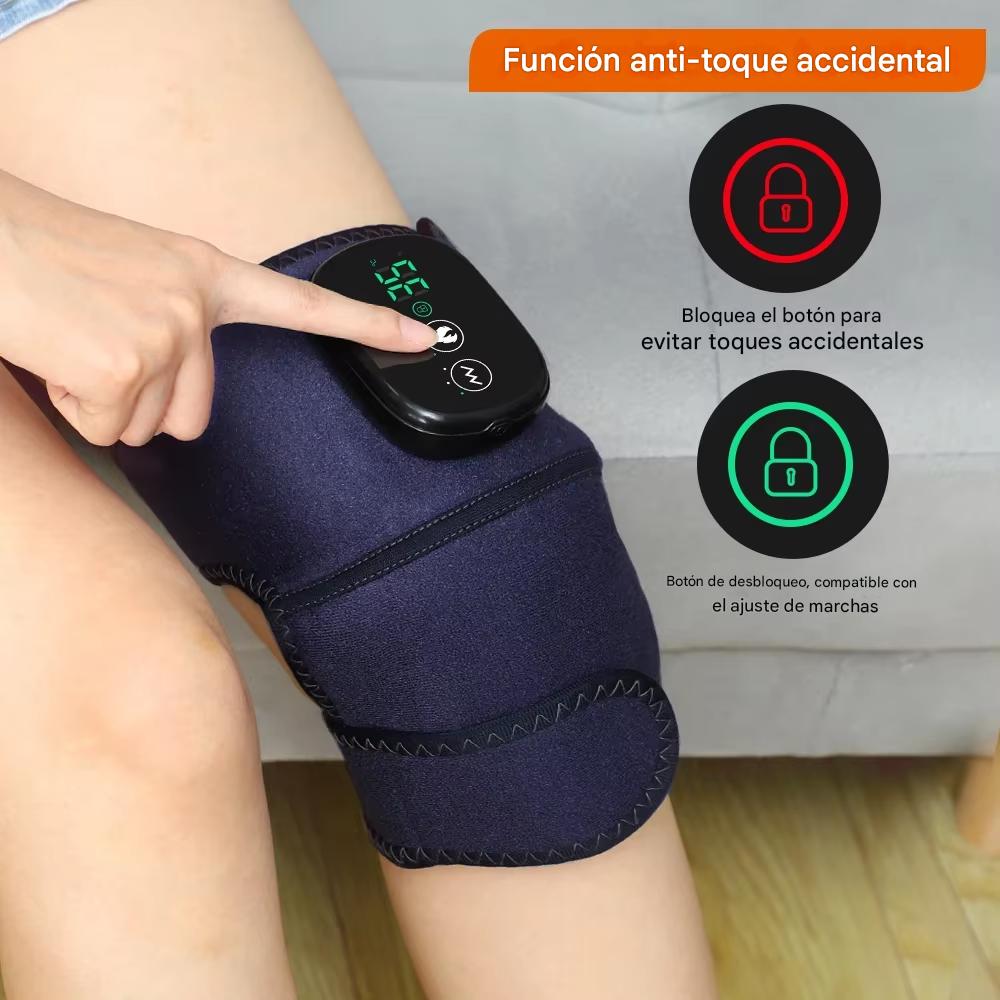 Masajeador 3 en 1 con Calor y Vibración.Alivio para Rodillas, Hombros y Codos.Mejora la Circulación y Reduce el Dolor Articular