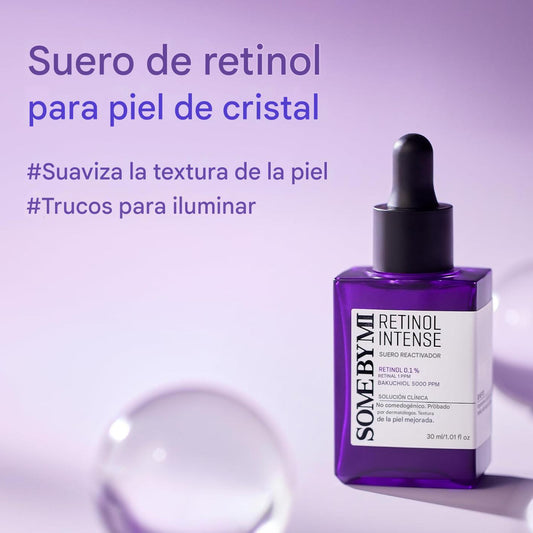 Sérum Coreano Retinol Intense 50ml – Con Bakuchiol, Retinol y Niacinamida | Anti-Edad, Piel Firme y Poros Minimizado