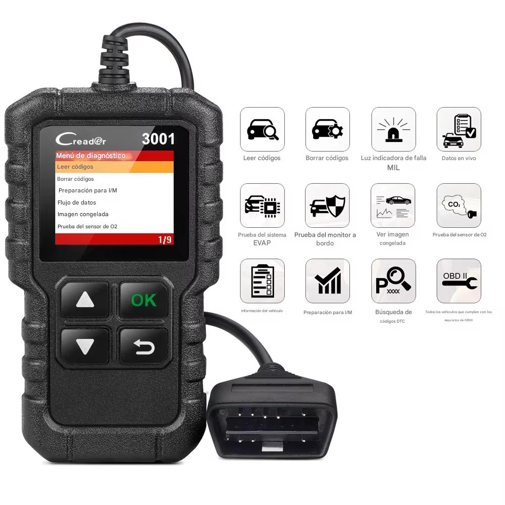 LAUNCH X431 CR3001 – Escáner Automotriz Profesional OBD2. Apaga la Luz del Motor y Diagnostica tu coche