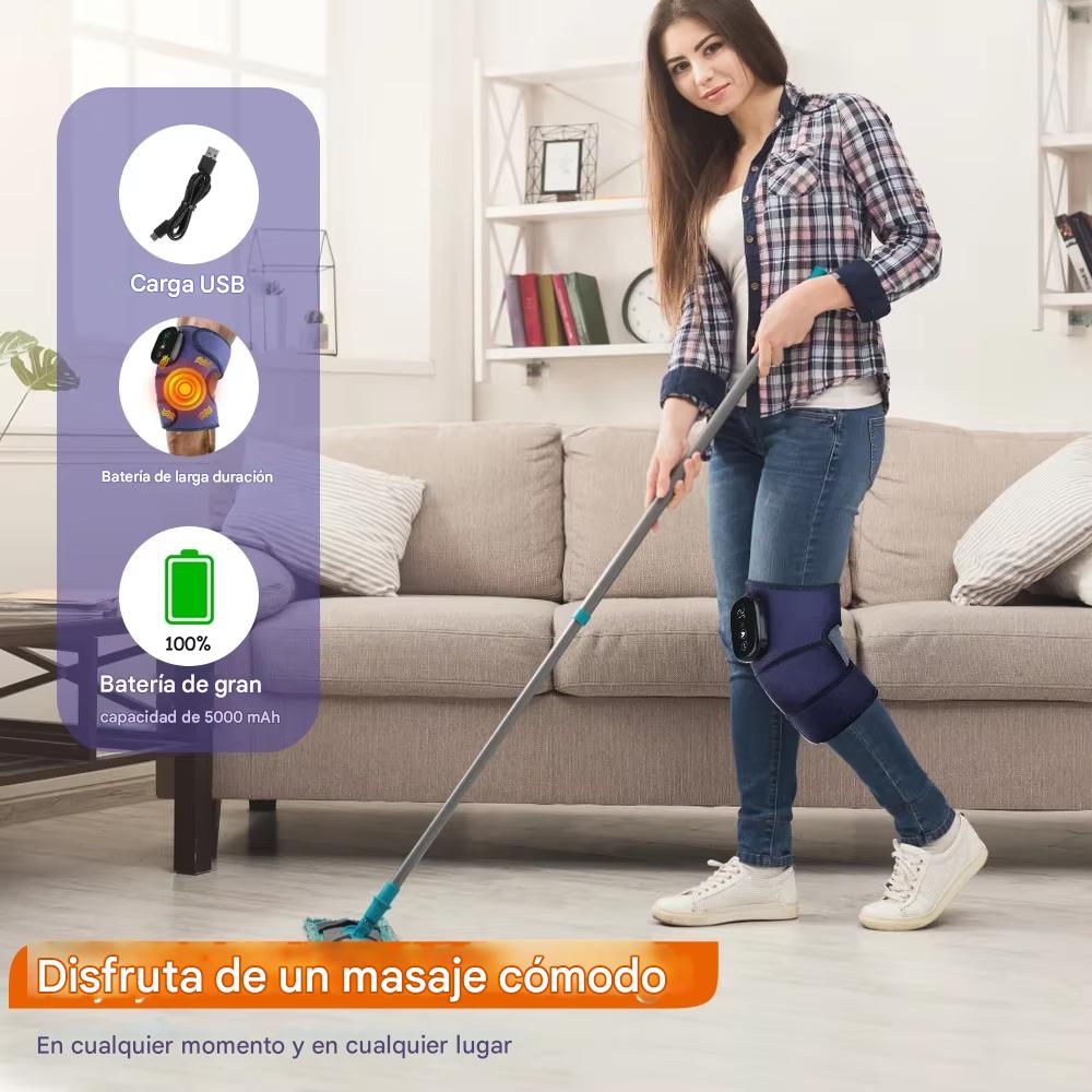 Masajeador 3 en 1 con Calor y Vibración.Alivio para Rodillas, Hombros y Codos.Mejora la Circulación y Reduce el Dolor Articular
