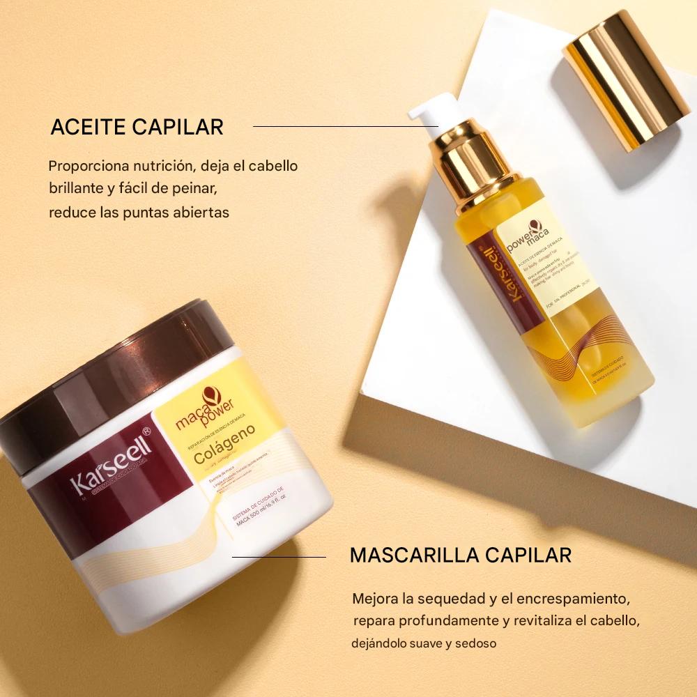 Set Karseell Tratamiento Capilar de Colágeno 500ml + Sérum de Argán – Reparación Profunda y Nutrición para Todo Tipo de Cabello