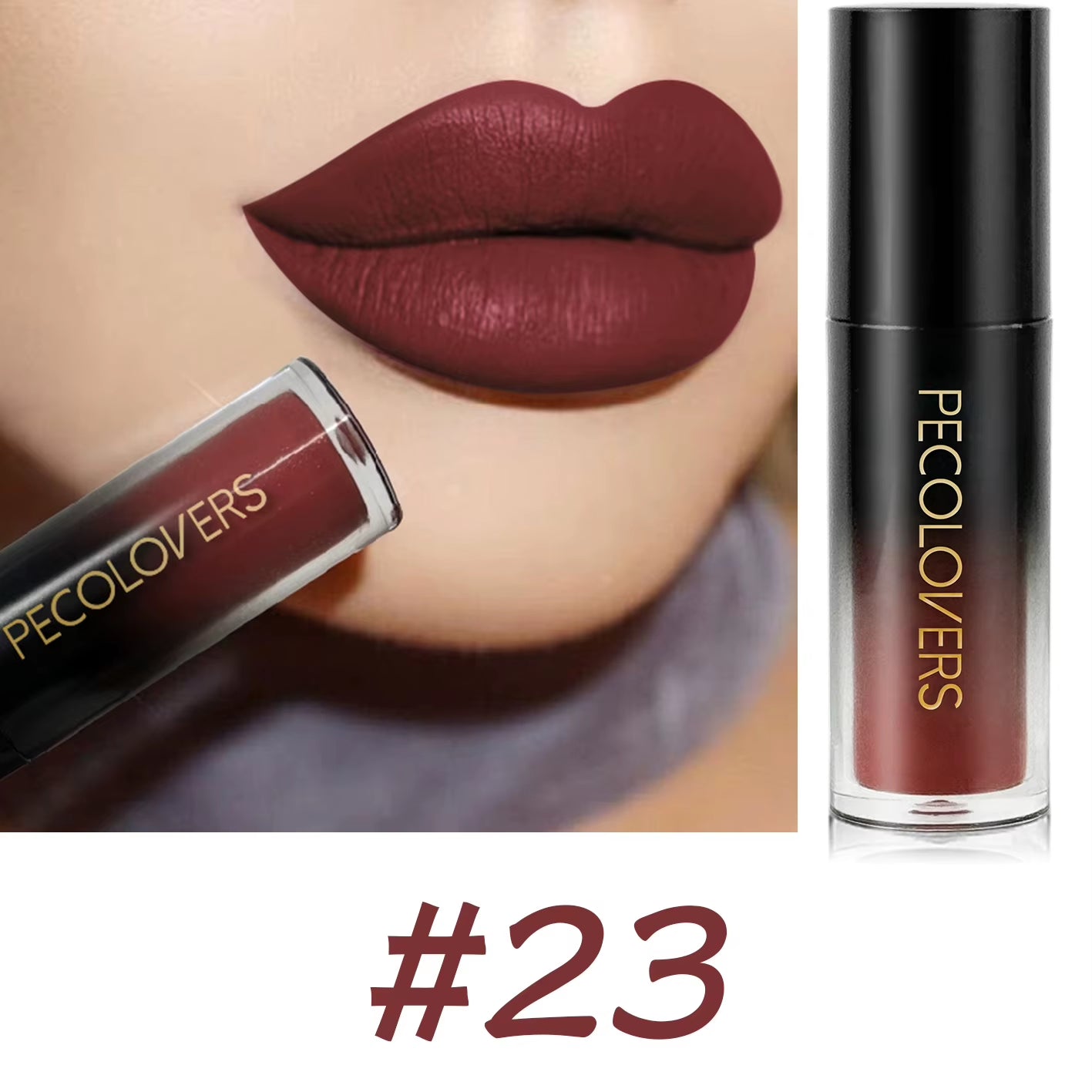 Velvet Matte Lipstick Sexy Red Lip Gloss Waterproof Long Lasting Easy Coloring Non-Fading Non-Stick Cup Liquid Lip Stick
