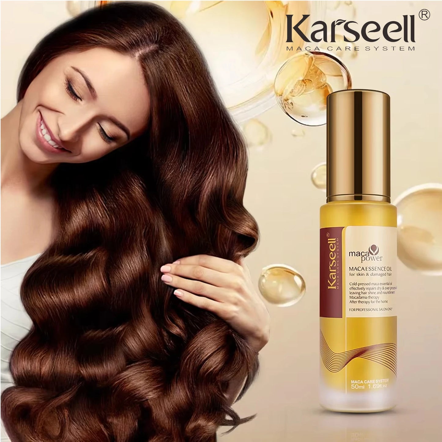 50Ml Moroccan Argan Oil for Hair Healing Cold Pressed Weightless Argan Oil Hair Serum for Dry Damaged Hair