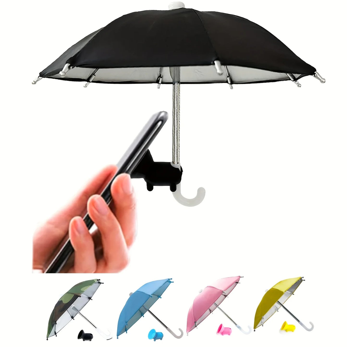 Mini Sombrilla para Teléfono con Soporte de Ventosa