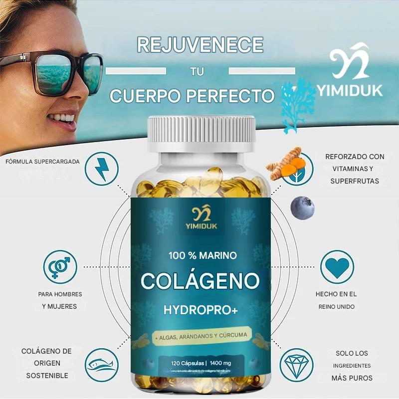 Colágeno Marino Premium 1400mg – Con Ácido Hialurónico, Biotina, Vitaminas y Minerales | Piel Radiante, Cabello Fuerte y Articulaciones Saludables