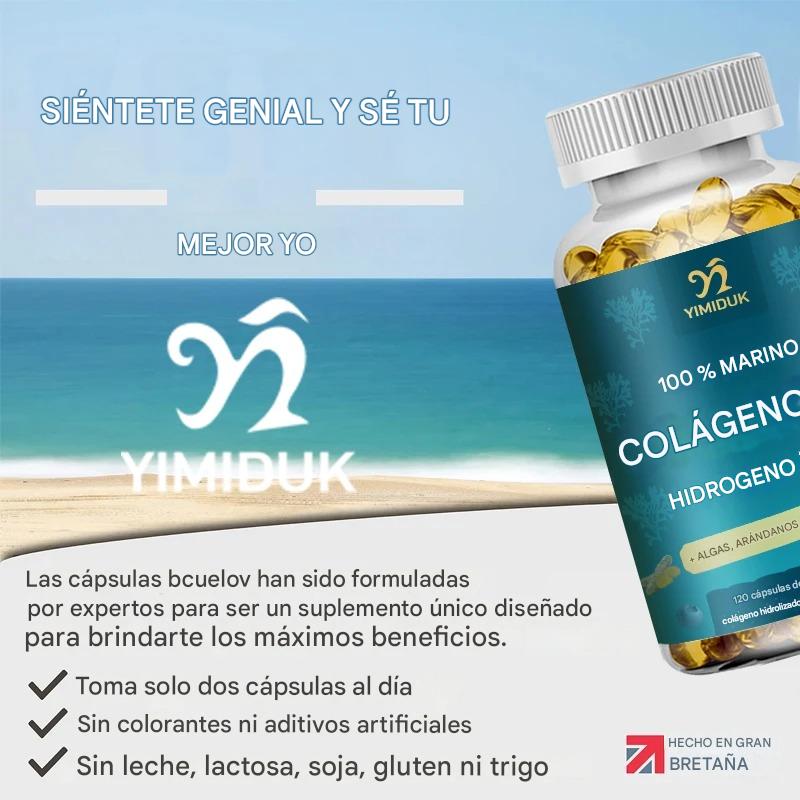 Colágeno Marino Premium 1400mg – Con Ácido Hialurónico, Biotina, Vitaminas y Minerales | Piel Radiante, Cabello Fuerte y Articulaciones Saludables