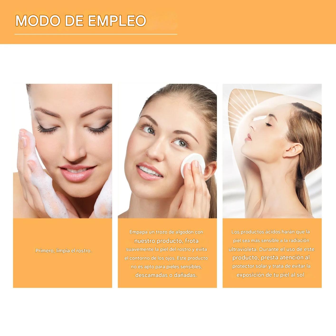 Tónico Facial con Ácido Glicólico 7% – Exfoliante Suave, Antiacné, Reafirmante y Reductor de Poros 100ml