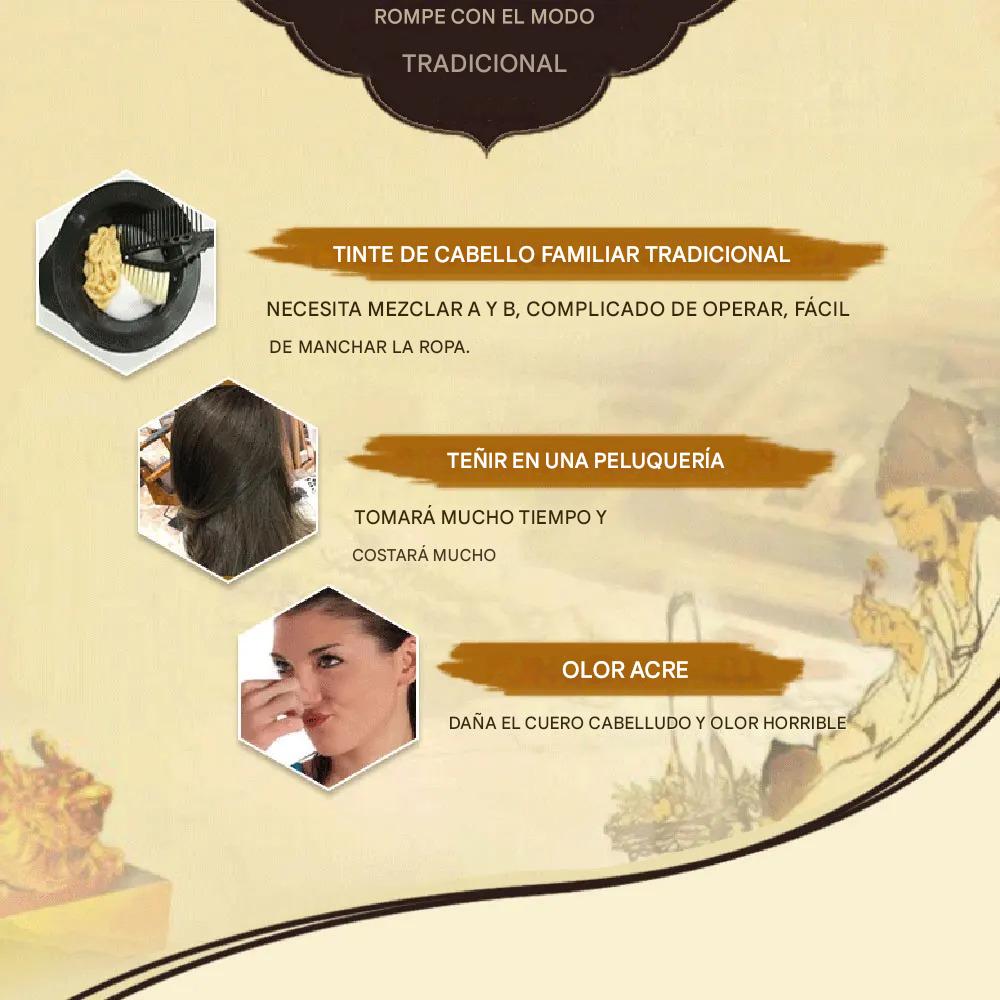 Shampoo Tinte 3 en 1 500ML – Coloración Instantánea Natural en Negro o Castaño – Fórmula Herbal, Duradera y Sin Amoníaco para Hombres y Mujeres