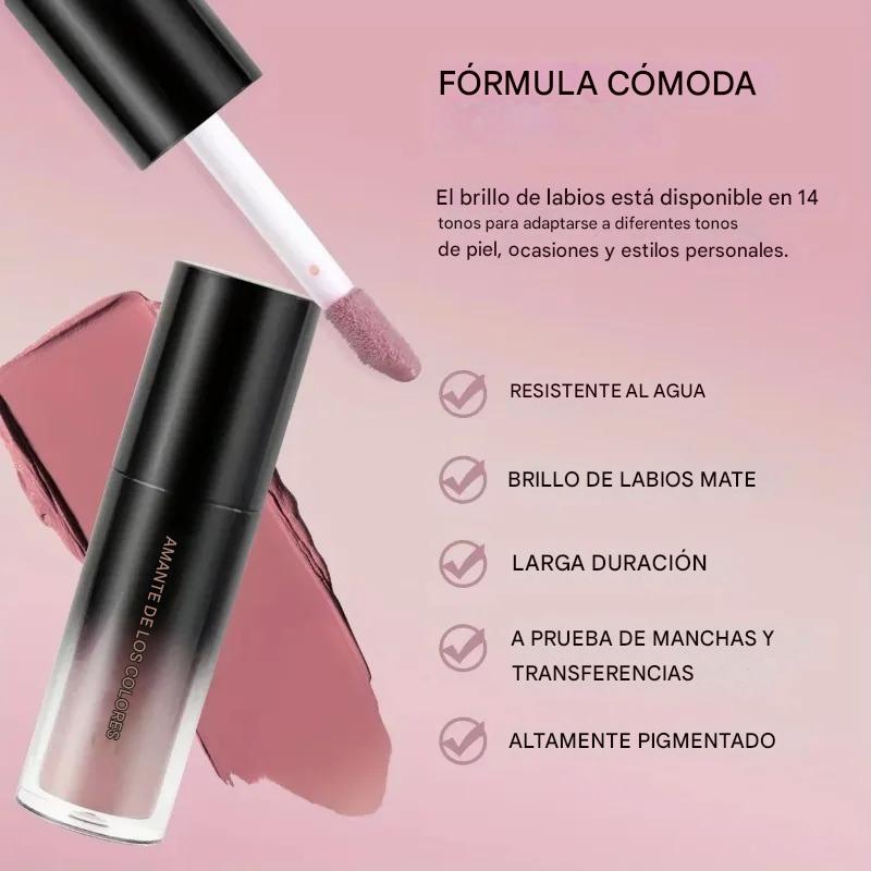 Lapiz Labial Líquido Mate  Sexy – 17 colores - Larga Duración, Resistente al Agua y No Transferible