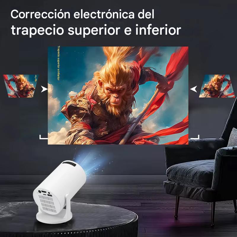 Mini Proyector M5 Pro Wi-Fi 6 y Bluetooth 5.0. Cine Portátil HD 1080P. Ideal para Casa, Oficina o Aire Libre