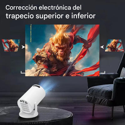 Mini Proyector M5 Pro Wi-Fi 6 y Bluetooth 5.0. Cine Portátil HD 1080P. Ideal para Casa, Oficina o Aire Libre