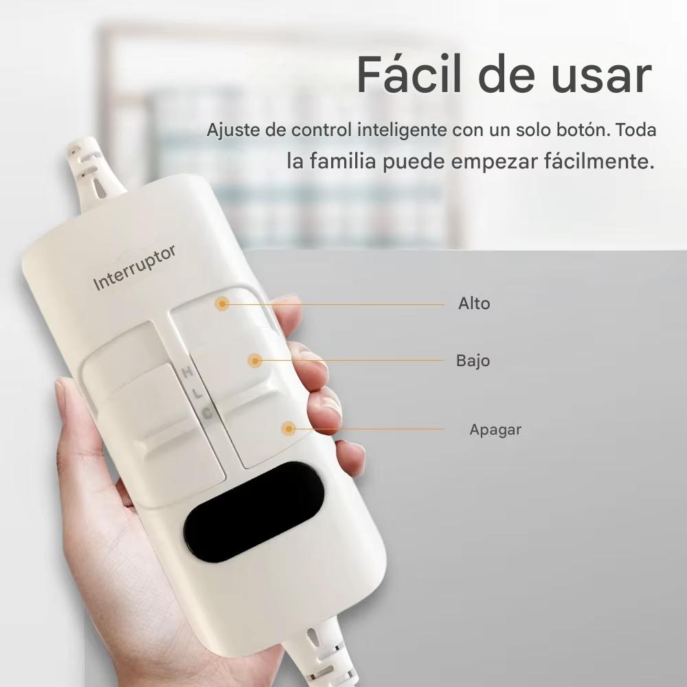 Manta Eléctrica de Calefacción 220V con Termostato. Suave, Segura y Gruesa – Ideal para el Invierno y Noches Frías (Varias Medidas)