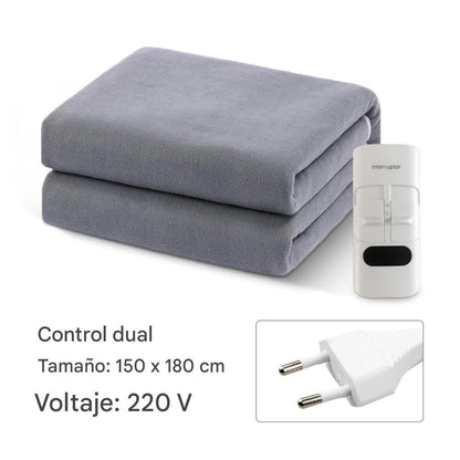 Manta Eléctrica de Calefacción 220V con Termostato. Suave, Segura y Gruesa – Ideal para el Invierno y Noches Frías (Varias Medidas)