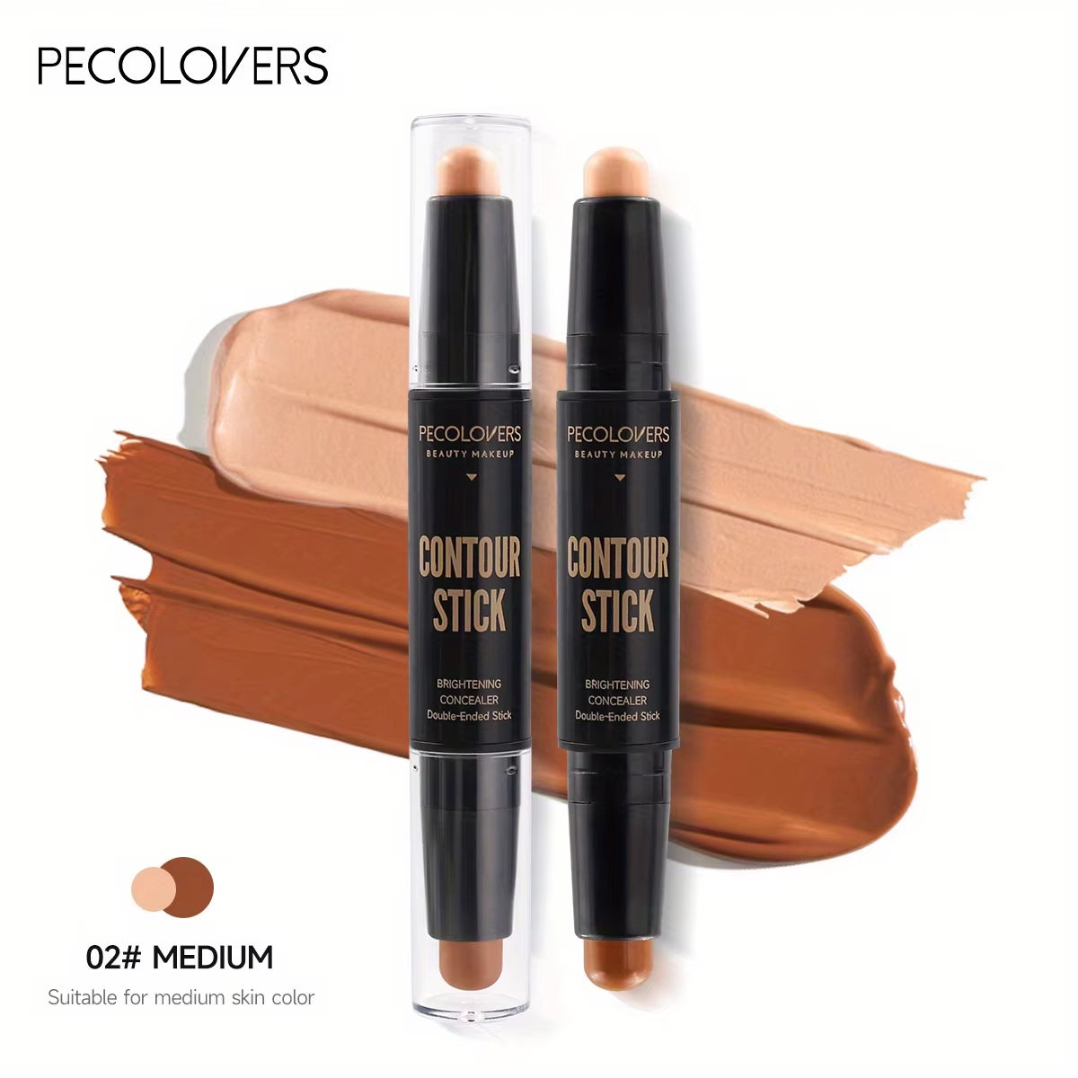 Contouring Stick with Double-Headed Concealer Highlighter for Three-Dimensional Nose Bridge Shadow V Face High Nose Bridge
