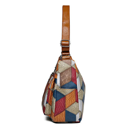 Bolso Cruzado Vintage Elegante para Mujer – Multi-Bolsillos, PU Premium y Cremallera Segura. Estilo Retro para Uso Diario