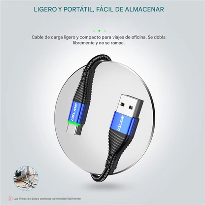 USB Type C Cable Fast Charge LED