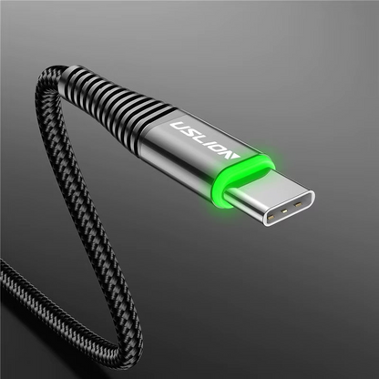 USB Type C Cable Fast Charge LED