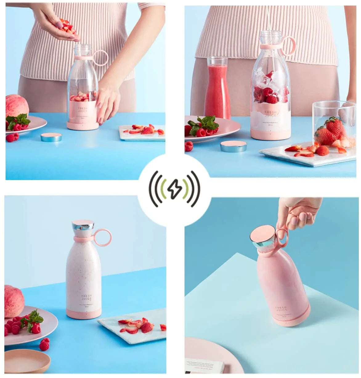 Portable Blender Bottle Electric Orange Juicer Wireless Fresh Juice Extractors Mixer Smoothie Citrus Squeezer Bullet Blender