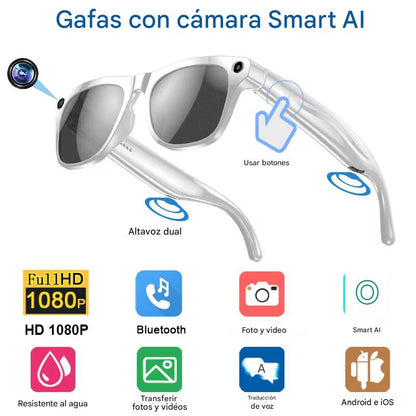 Gafas Inteligentes Xiaomi 8K AI . Cámara 100MP, Llamadas Bluetooth, Asistente de Voz y Control por ChatGPT
