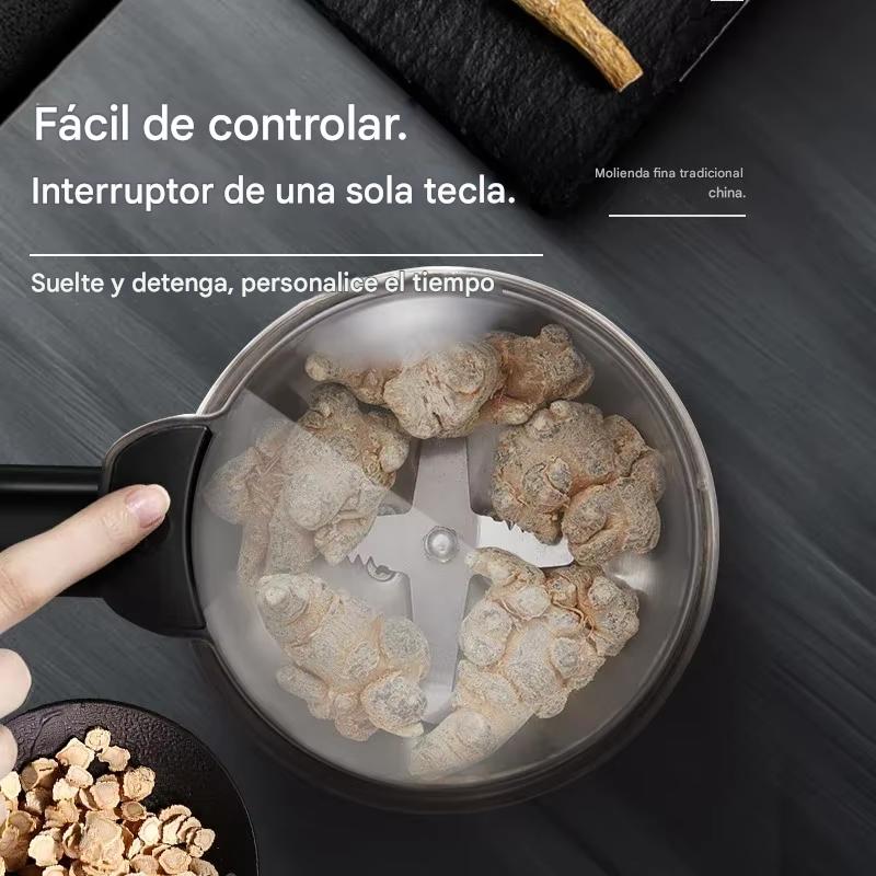 Molino Eléctrico Multifuncional de Alta Potencia.Tritura Café, Especias, Cereales y Frutos Secos en Segundos