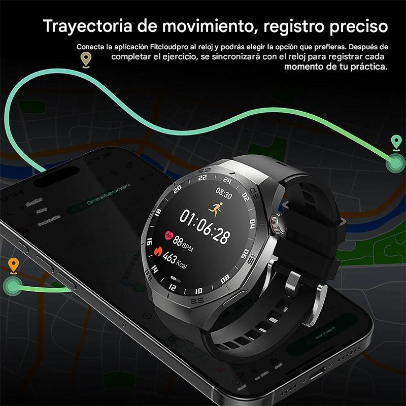 Smartwatch Deportivo 2025 con Pantalla AMOLED, GPS, Llamadas Bluetooth y Monitoreo de Salud. Reloj Inteligente Impermeable para Android y iOS