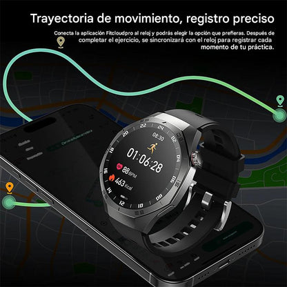 Smartwatch Deportivo 2025 con Pantalla AMOLED, GPS, Llamadas Bluetooth y Monitoreo de Salud. Reloj Inteligente Impermeable para Android y iOS