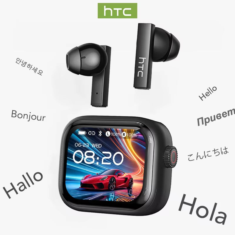 [Ultra HD Screen]  NE40 Earphones Bluetooth V6 TWS Sports Wireless Headphones AI Translator Earbud In-Ear Noise Reduction Mic